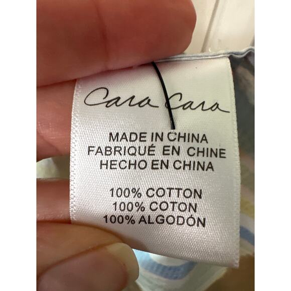 Cara Cara Campbell Multi Stripe Cotton Summer Midi Dress Size M - Picture 10 of 13